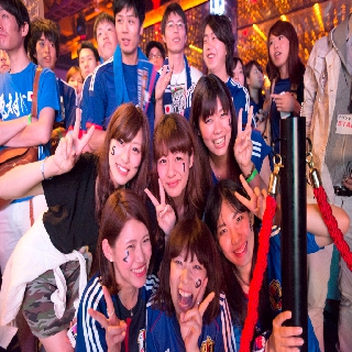 渋谷2戦目ブラジルW杯日本応援! : 写真